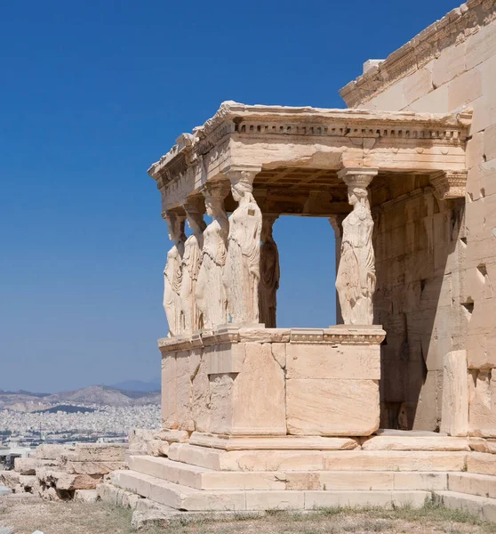 Templo Erechtheion Colina Acrópolis Atenas —  Fotos de Stock