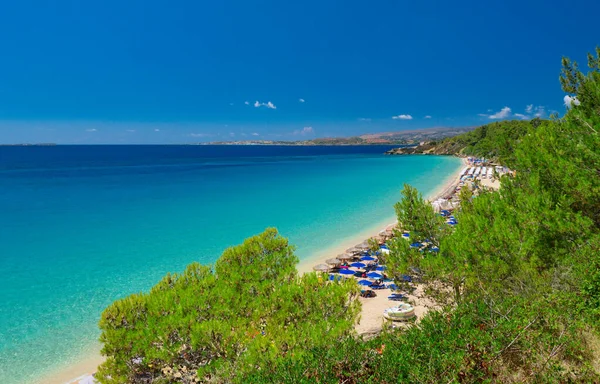 Yunanistan Daki Kefalonia Adasındaki Gialos Plajı — Stok fotoğraf