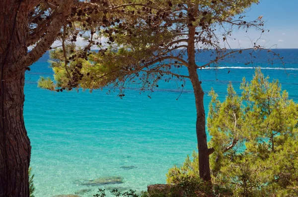 Strand Van Gialos Het Eiland Kefalonia Griekenland — Stockfoto