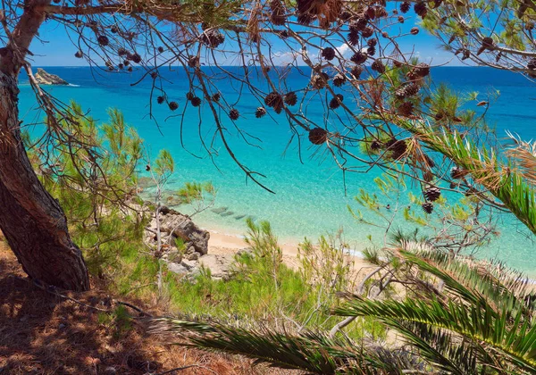 Strand Van Gialos Het Eiland Kefalonia Griekenland — Stockfoto