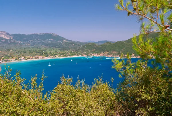 Yunanistan Lefkada Adasındaki Vassiliki Köyü — Stok fotoğraf