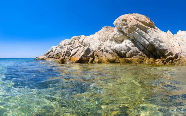 Greckie Wybrzeże Morskie Latem — Zdjęcie stockowe