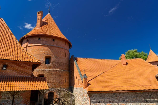 Litauische Burg Trakai Sommer — Stockfoto