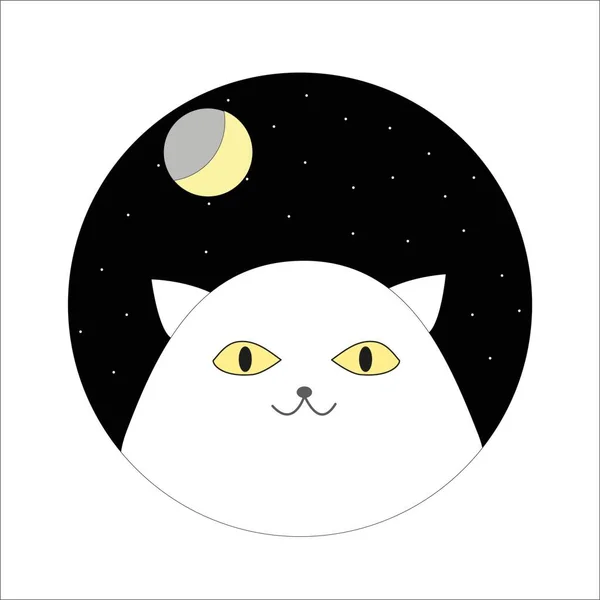 Cat Avatar Rondte — Stockvector