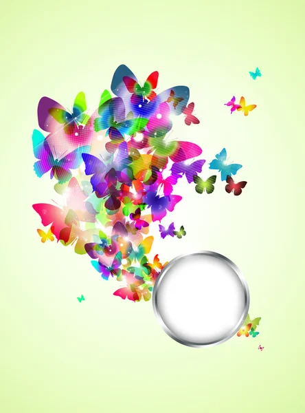 Abstract spring background with butterflies — Stock Photo, Image