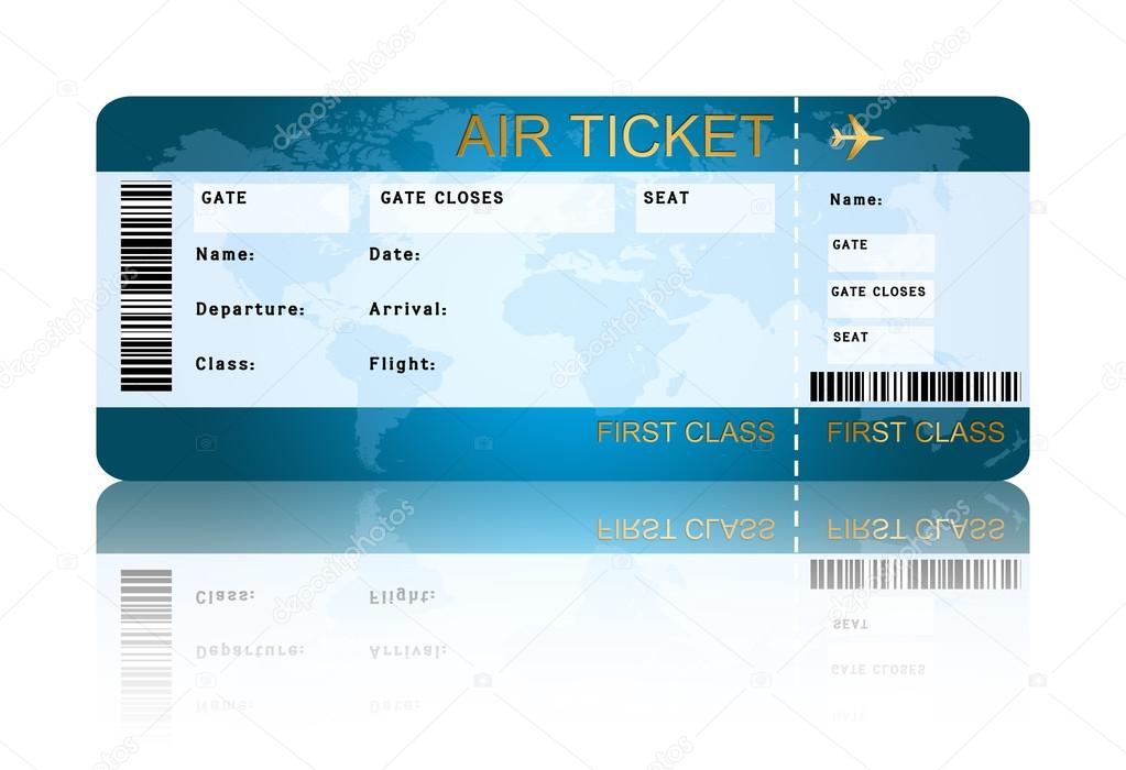airline boarding pass ticket isolated over white
