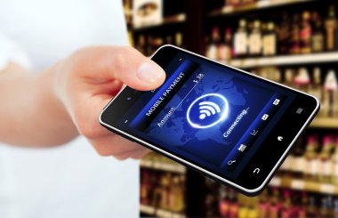 el cep telefonu mobil ödeme ekran ile tutarak