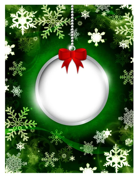 Glass ball wit place for text over christmas background — Stock Photo, Image