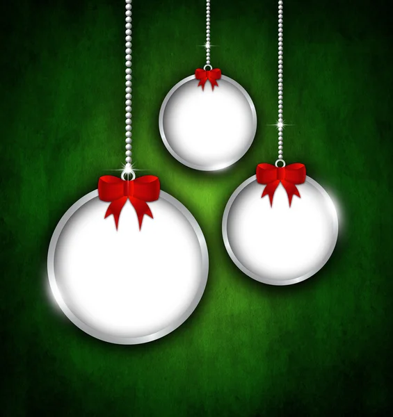 Glass balls over christmas abstract background — Stock Photo, Image