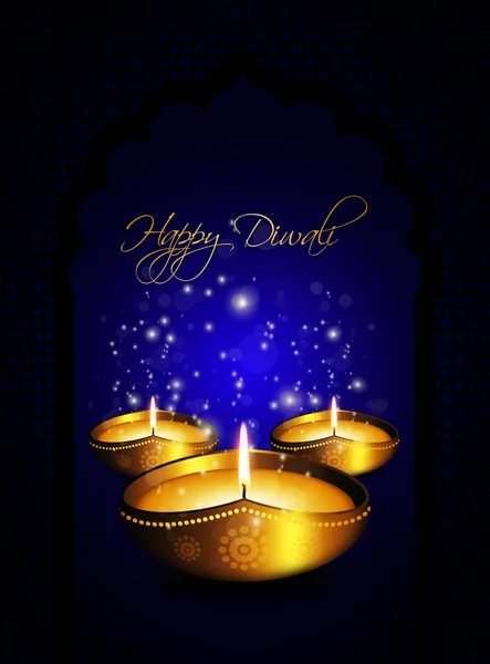 Lampada ad olio con diwali diya saluti sfondo scuro — Foto Stock