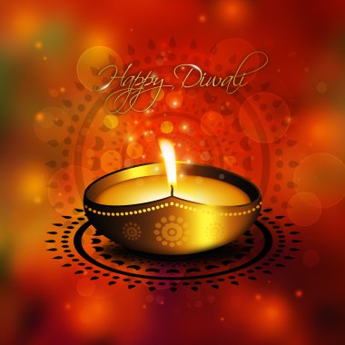 yağ lambası ile diwali diya selamlar