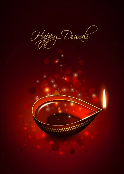 Oil lamp with diwali diya elements over dark background — Stock Photo, Image