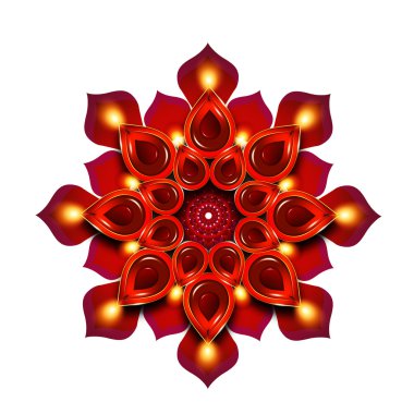 kandil diwali diya elemanları üzerinde beyaz ile