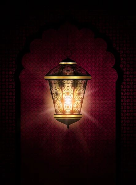 Ramadan kareem background with shiny lantern — Stock Photo, Image