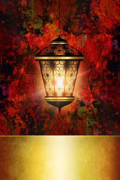 Ramadan kareem background with shiny lantern — Stock Photo, Image