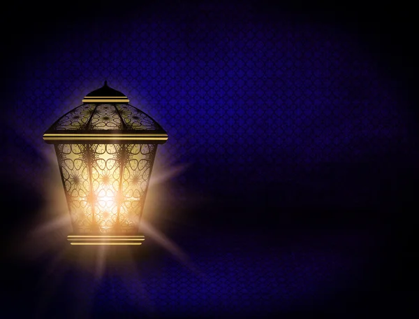 Ramadan kareem background with shiny lantern — Stock Photo, Image