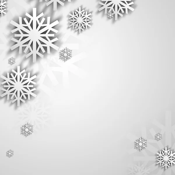 Fundo de Natal com flocos de neve de prata — Fotografia de Stock