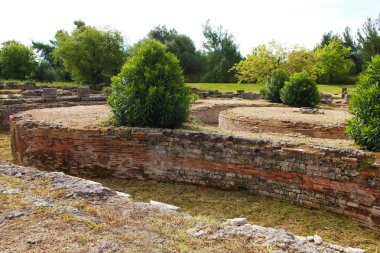 Olympia antik arkeolojik kazı. Yunanistan. 