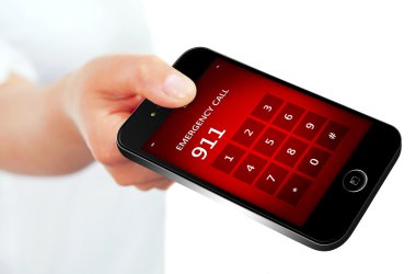 el ile acil numara 911'i cep telefonu tutarak