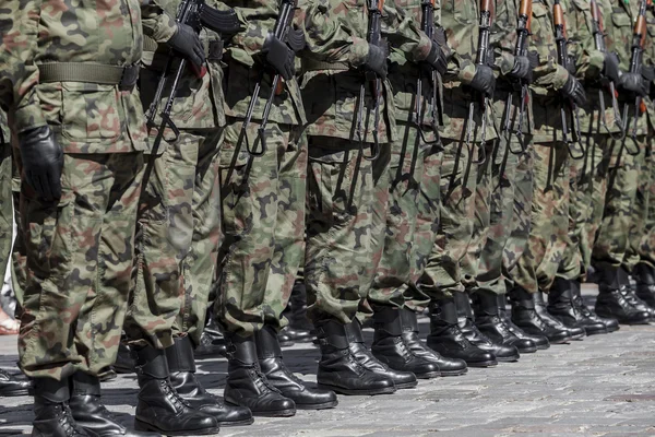 Exército polonês - desfile militar — Fotografia de Stock