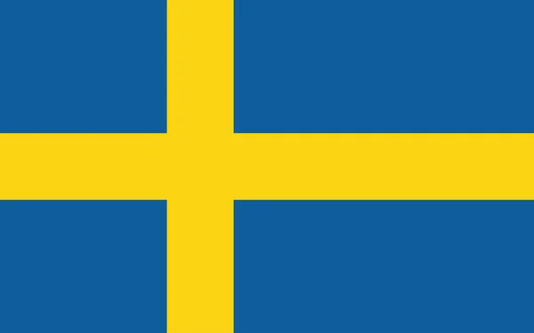 Schwedische Flagge — Stockvektor