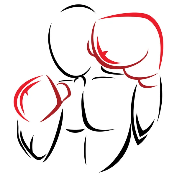 Символический боксер — стоковый вектор