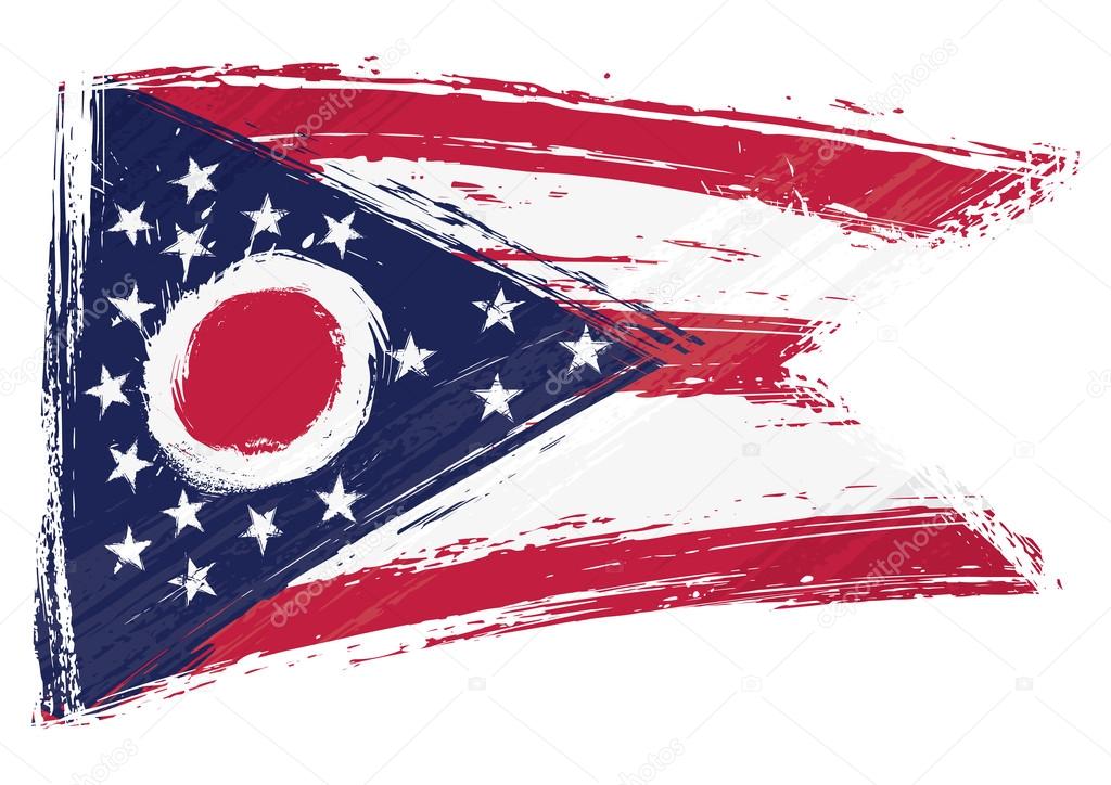 Grunge Ohio flag