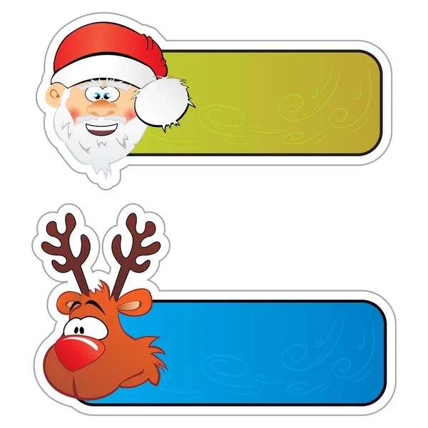 Kerstmis stickers — Stockvector