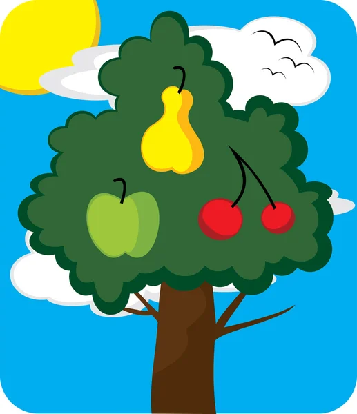 Orchard tree — Stock Vector