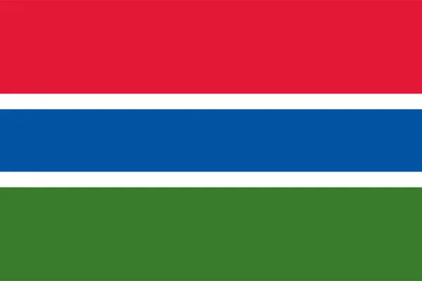 Gambia-Flagge — Stockvektor