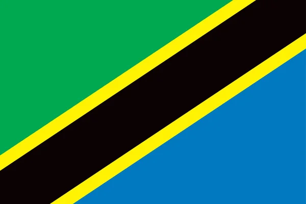 Bandiera della Tanzania — Vettoriale Stock