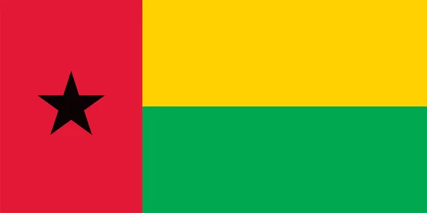 Guinea-Bissaus flagga — Stock vektor