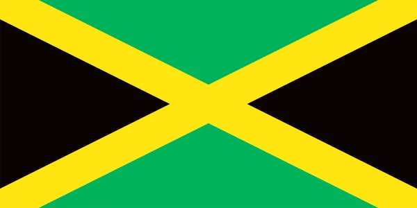 Bandera de Jamaica — Archivo Imágenes Vectoriales