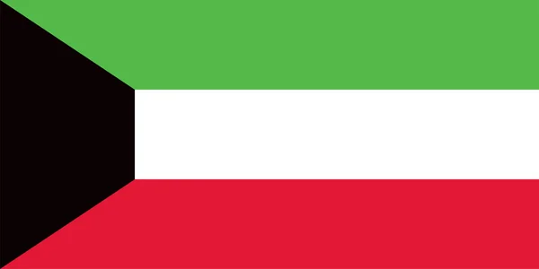 Flaga Kuwejtu — Wektor stockowy