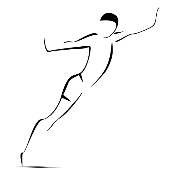 Muž jumpping — Stockový vektor