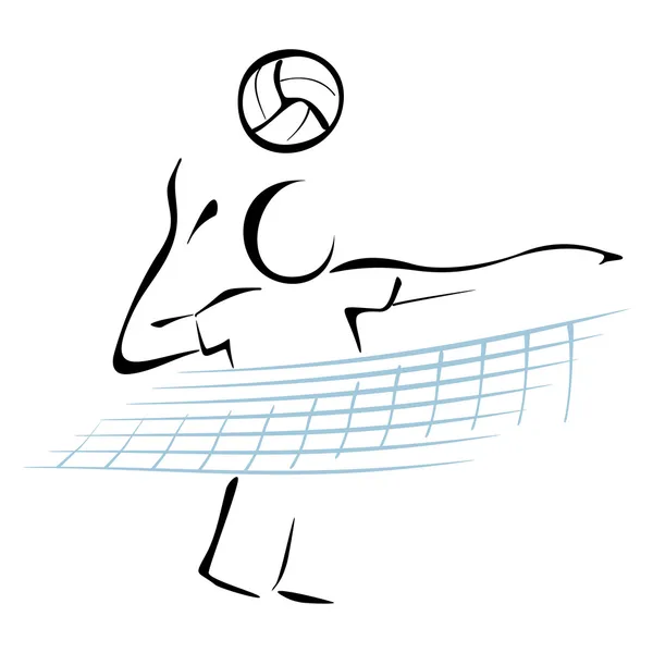 Volleybal speler — Stockvector