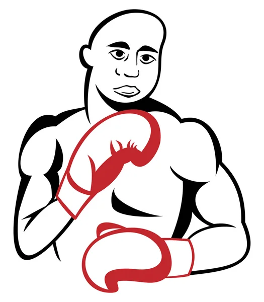 Boxeador de combate — Archivo Imágenes Vectoriales