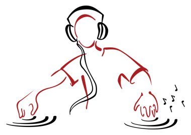 DJ konsolu arkasında