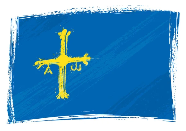 Флаг Гранж Астурии — стоковый вектор