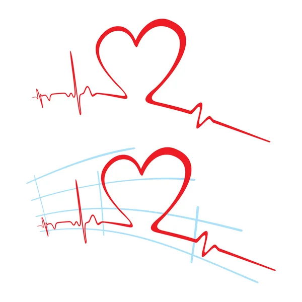 प्यार का EKG — स्टॉक वेक्टर