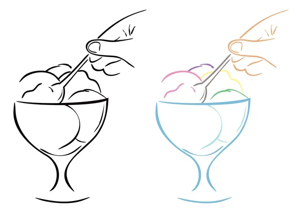 Crème glacée — Image vectorielle