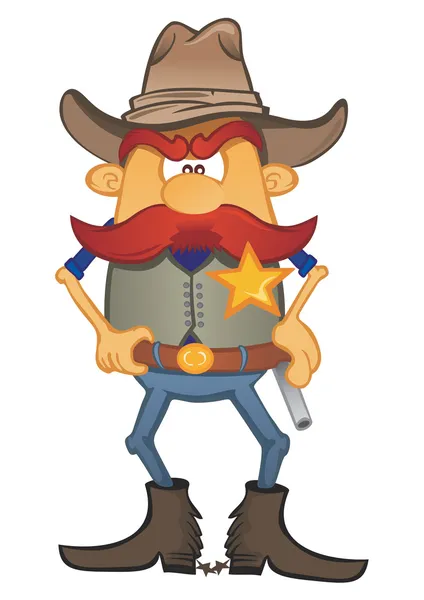 Portrait of sheriff — Stock Vector