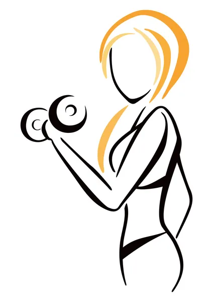 Symbole fitness — Image vectorielle