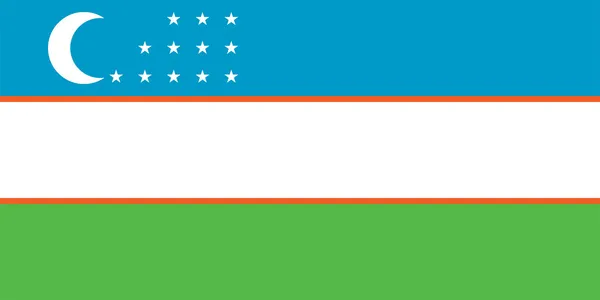 Usbekistan-Flagge — Stockvektor