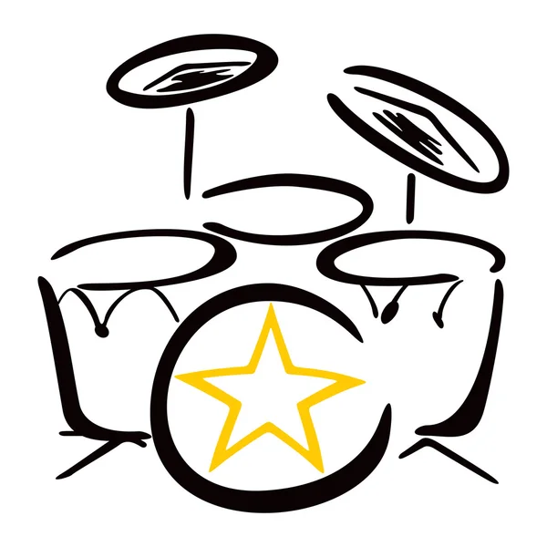 Set para baterista — Vector de stock