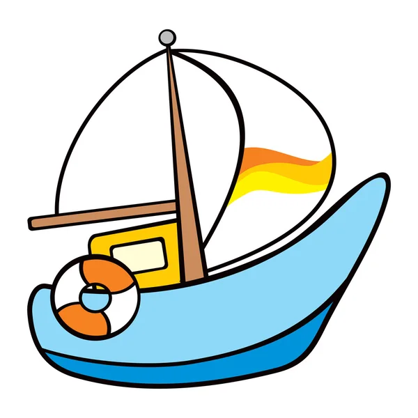 Sailing on the sea — Stock Vector