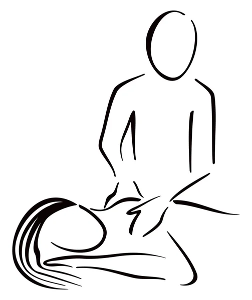 Massage femme — Image vectorielle