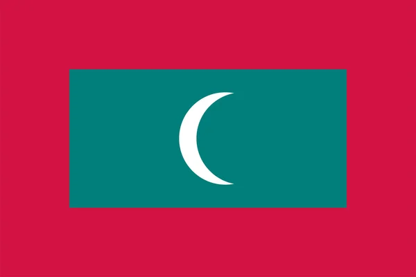 Vlag van de Maldiven — Stockvector