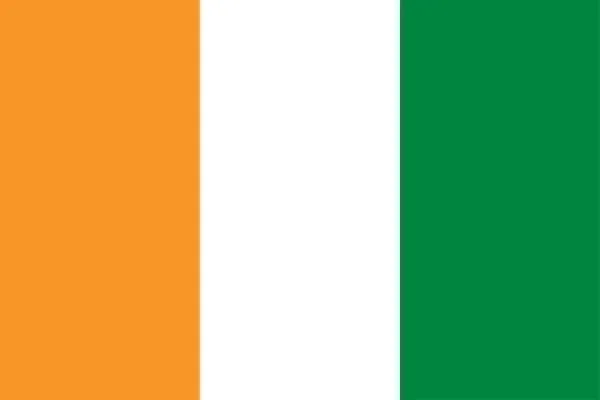 Flagge der Elfenbeinküste — Stockvektor