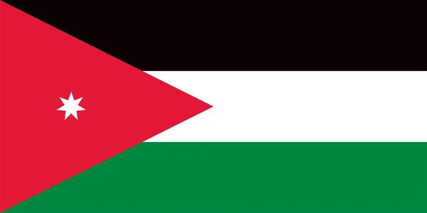 Jordanische Flagge — Stockvektor